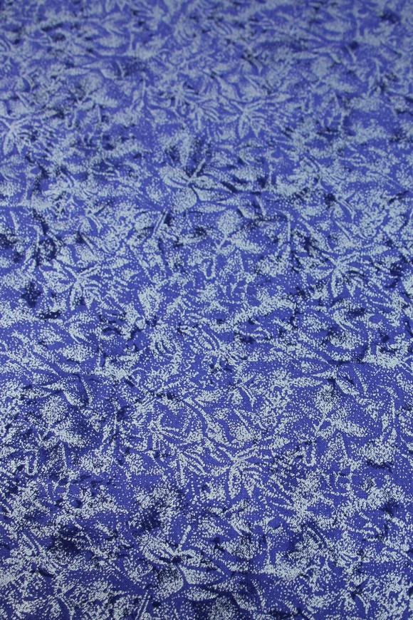 Silver Foil Prints on Royal Cotton