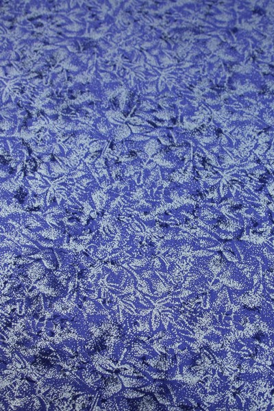 Silver Foil Prints on Royal Cotton