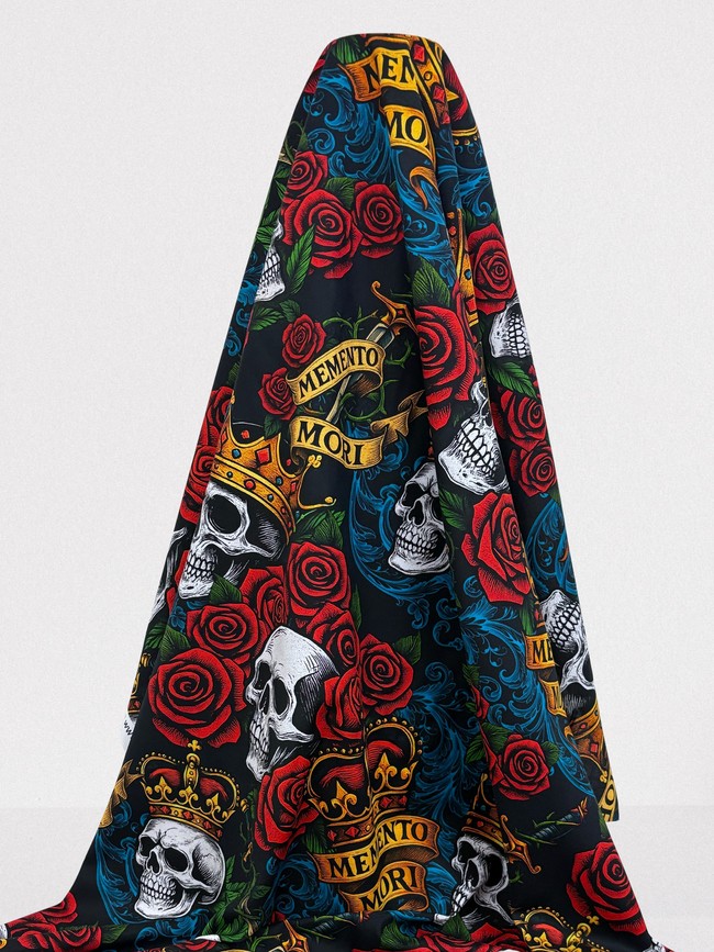 Memento Mori Printed Cotton
