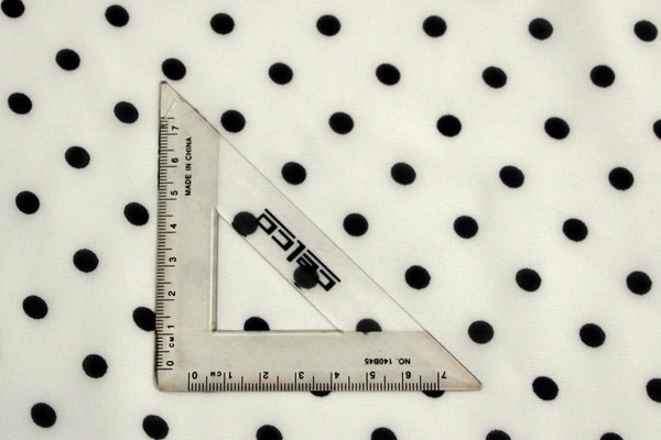 White with Black Spots Printed Chiffon 