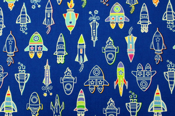 Lift Off Rocket Lift Off Printed Cotton