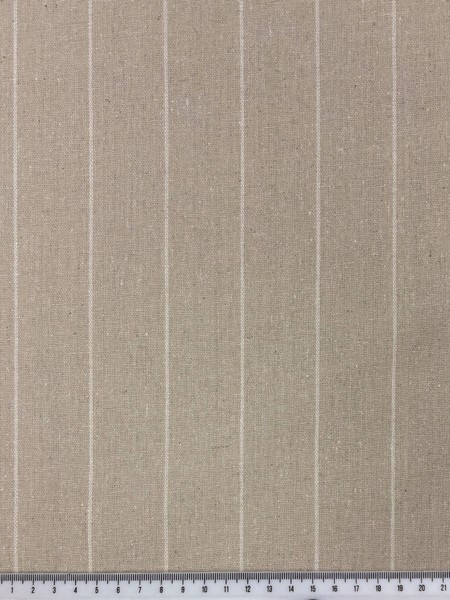 Neutral Wide Striped Cotton Linen Blend