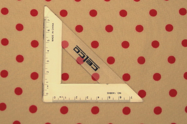 Beige with Red Spots Printed Chiffon