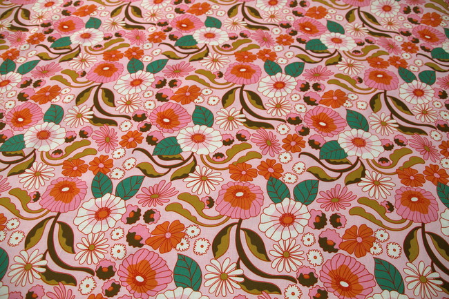 Retro Flower Printed Cotton