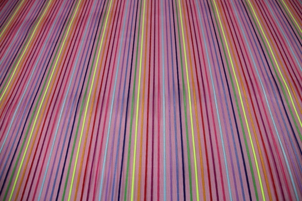 Rainbow Stripes on Red Netting