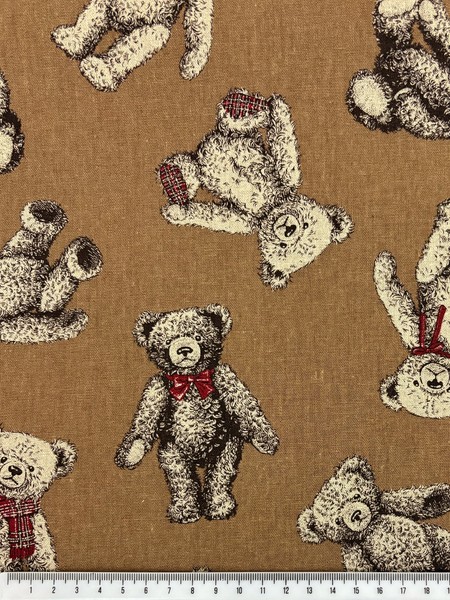 Teddies on Japanese Cotton