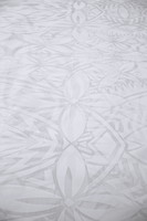 Flower - White on White Pasifika Polycotton