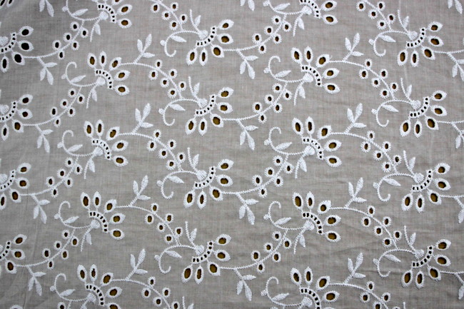 White Floral Broderie Anglaise