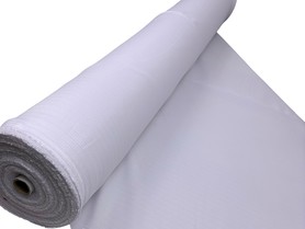 White Pin-Striped Polyester Suiting