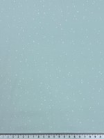 White Speckles on Soft Mint Printed Cotton