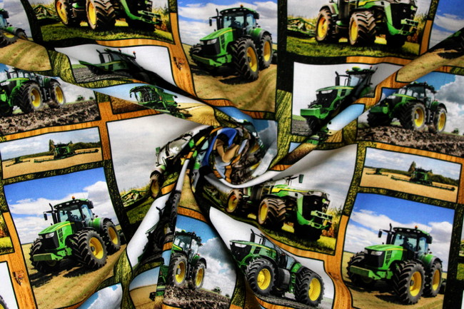 Farmers Paradise Farm Machines Premium Printed Cotton