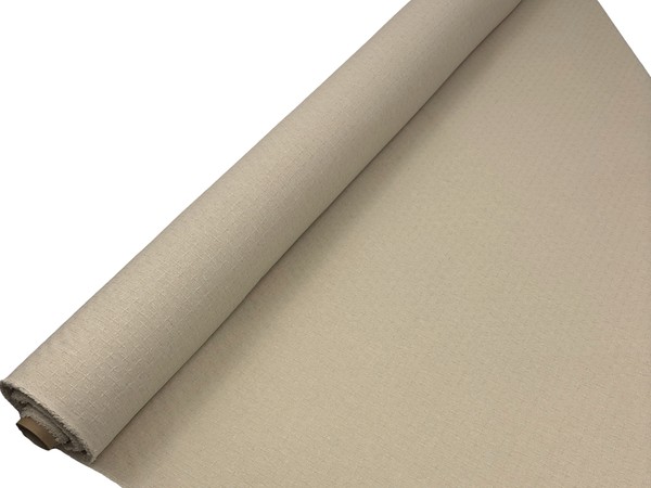 Neutral Cross Stitched Textured Linen Cotton Blend