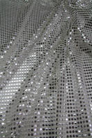 Silver on White Disco Dot