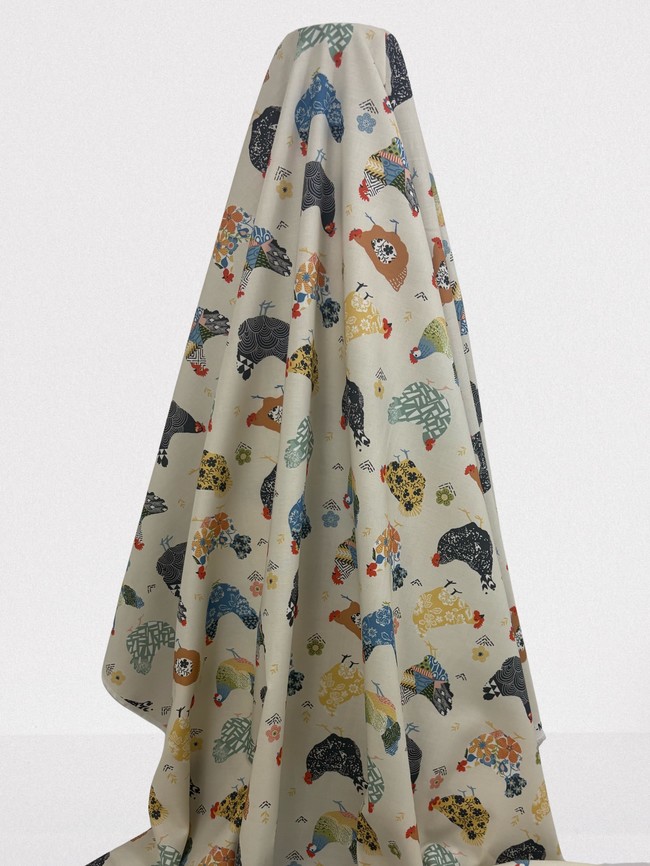 Funky Chickens Printed Cotton
