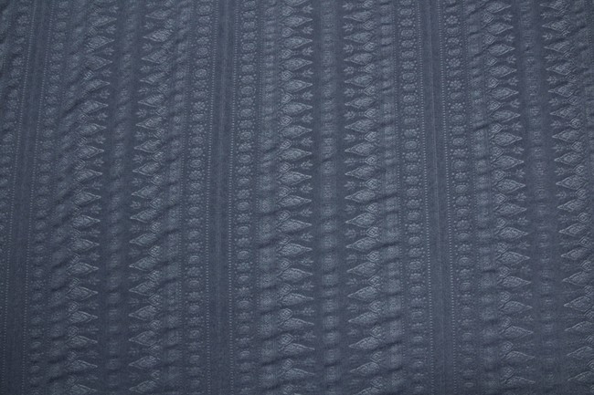 Smokey Blue Nordic Patterned Light Stretch Knit