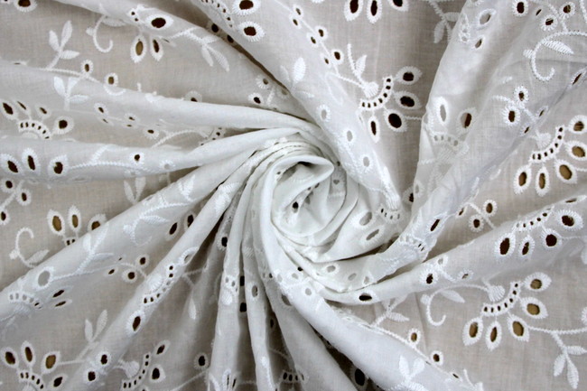White Floral Broderie Anglaise