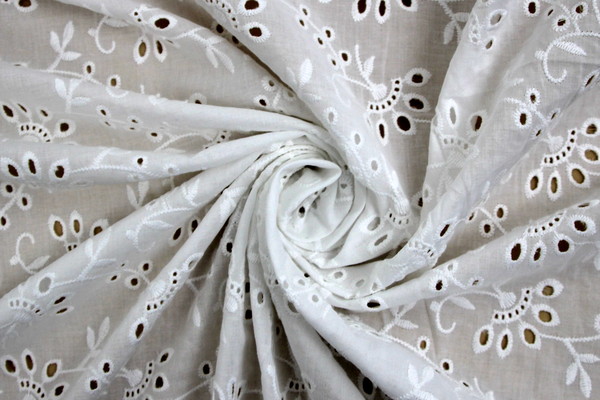 White Floral Broderie Anglaise