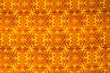 Burnt Orange on Daffodil Yellow Pasifika Dobby Cotton