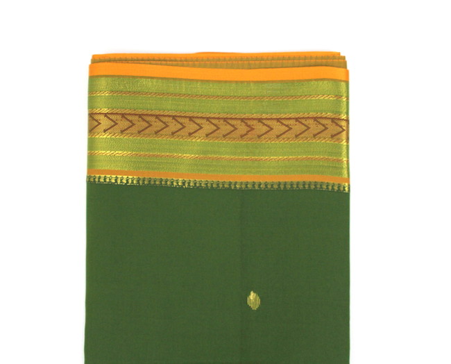 Green, Orange & Red Saree
