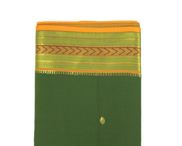 Green, Orange & Red Saree
