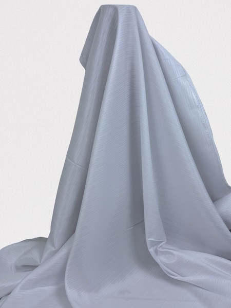 White Pin-Striped Polyester Suiting