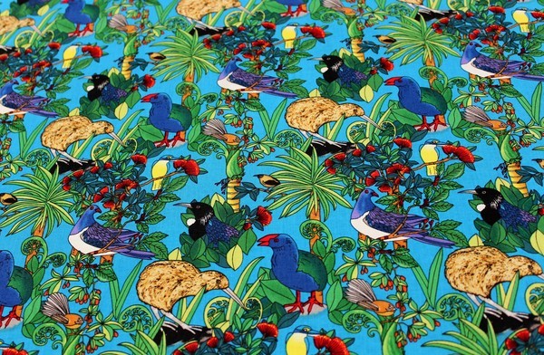 Designer Kiwiana Cottons - Beautiful Birds