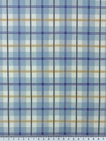 Pale Blue Tarten Check Polished Cotton