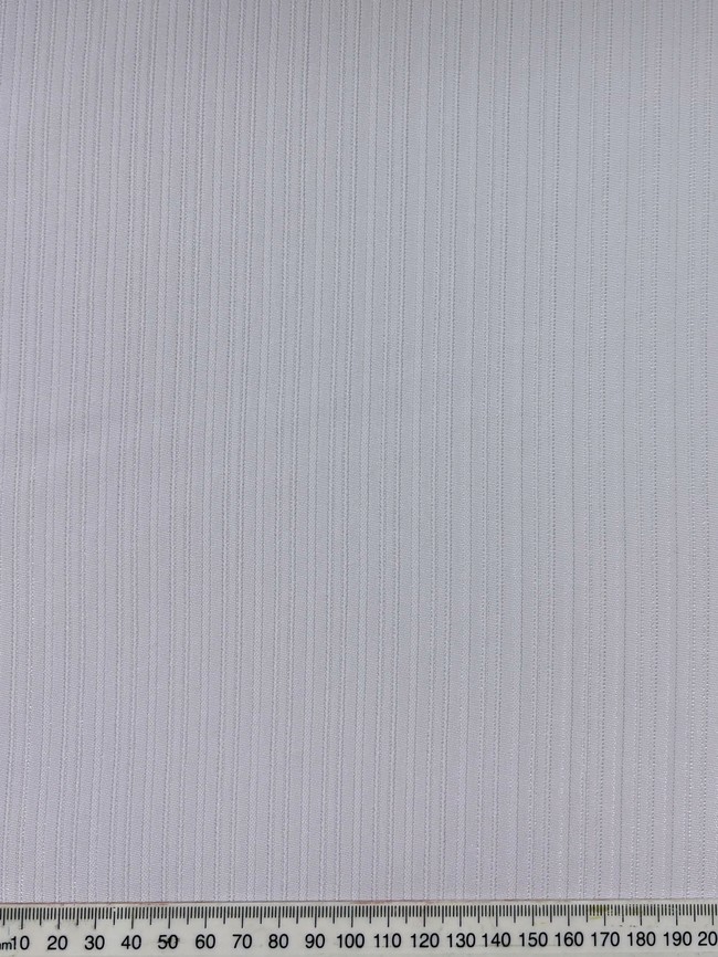 White Pin-Striped Polyester Suiting