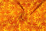 Burnt Orange on Daffodil Yellow Pasifika Dobby Cotton