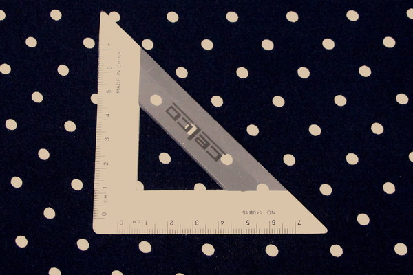 Dark Navy with Ivory Spots Printed Chiffon