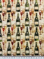 Wine Time! Printed Cotton