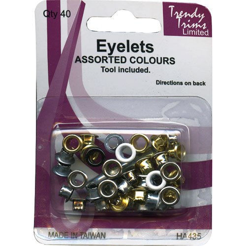 Eyelets x 40 Assorted Small