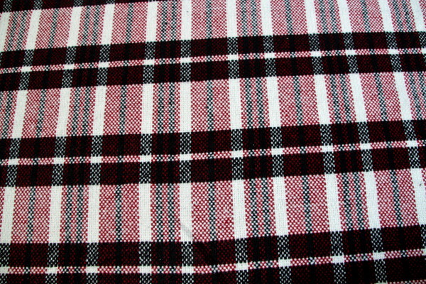Red, White & Black Checked Wool Blend