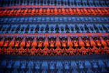 Oranges & Blues on Black Wool Blend New Image