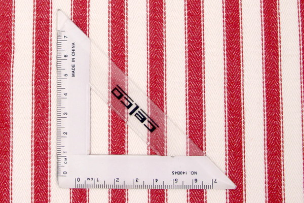 Red & Cream Striped Ticking