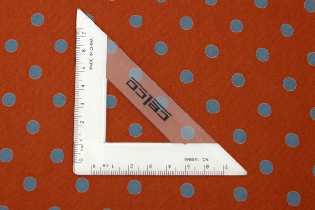 Deep Rust with Grey Spots Printed Chiffon