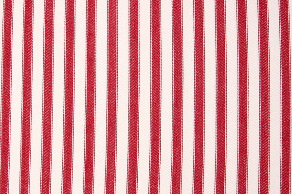 Red & Cream Striped Ticking
