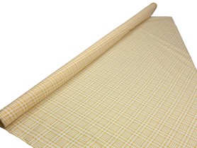 Yellow & White Check Polished Cotton