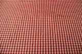 Orange & White Gingham Polyester