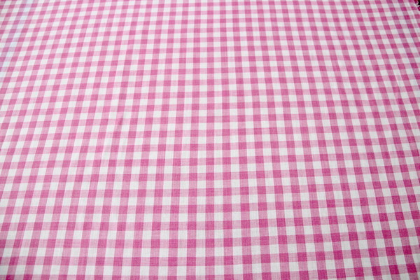 Candy Pink & White Polycotton Gingham (8mm)