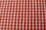 Orange & White Gingham Polyester