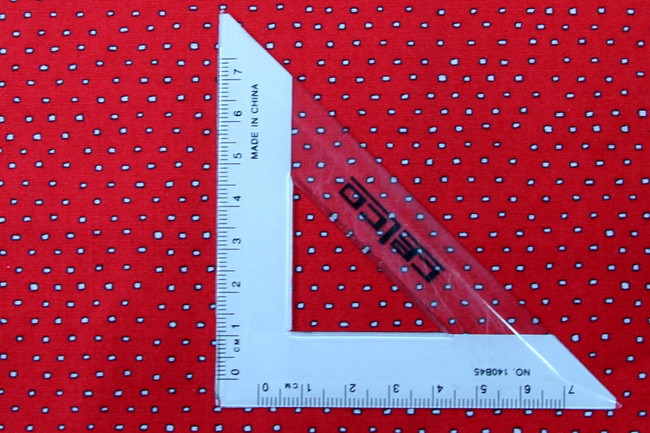 Dotted Dashes on Red Printed Cotton