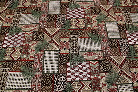 Kowhaiwhai Design Kiwiana Cotton