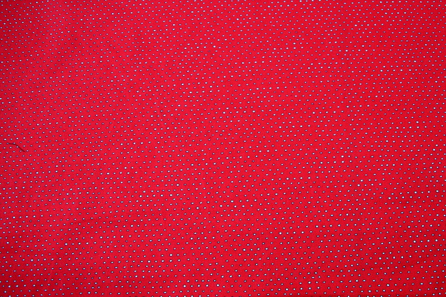 Dotted Dashes on Red Printed Cotton