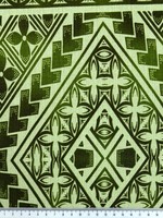 Greens on Pale Green Pacific Island Cotton Dobby