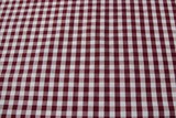 Burgundy & White Gingham Polyester