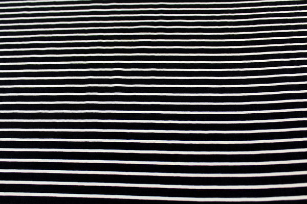 Black & Ivory Striped Rayon Blend