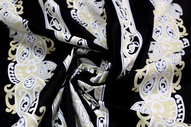 Beige, White & Grey on Black Traditional Designs of Aotearoa