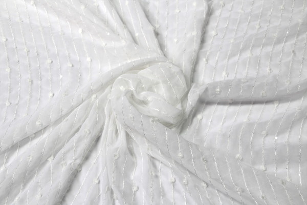 White Embellished Chiffon