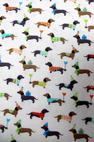 Dachshund - Furry Friends Premium Printed Cotton